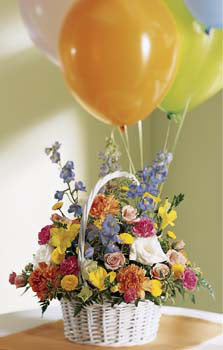 �vedik g�venli kaliteli h�zl� �i�ek  Mevsim �i�ekleri sepeti balon hediye