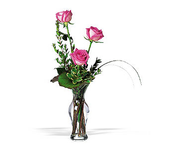 �ak�rlar �i�ek yolla , �i�ek g�nder  3 adet pembe g�ller cam yada mika vazo tanzim