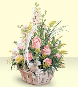 Sincan �i�ek sipari�i  sepette pembe g�ller