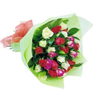 12 adet renkli g�l buketi  Bat�kent �nternetten �i�ek sipari�i 