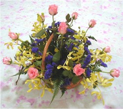 Bat�kent �i�ek g�nderme  pembe g�llerden sepetde
