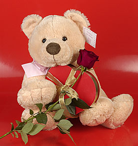 kalp oyuncak ve g�l ��geni  Bat�kent �i�ek g�nderme 