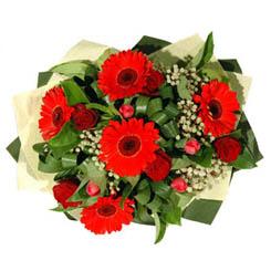 Yenimahalle �i�ek online �i�ek sipari�i   5 adet kirmizi g�l 5 adet gerbera demeti