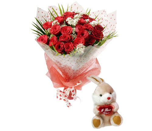 10 adet kirmizi g�l ve hediye pelus oyuncak �aml�ca mahallesi �i�ek ma�azas� 