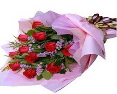 11 adet kirmizi g�llerden g�rsel buket Bat�kent �nternetten �i�ek sipari�i 
