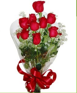 �aml�ca mahallesi �i�ek ma�azas�  10 adet k�rm�z� g�lden g�rsel buket