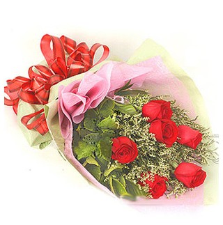 Eryaman mahallesi �i�ek�iler  6 adet k�rm�z� g�lden buket