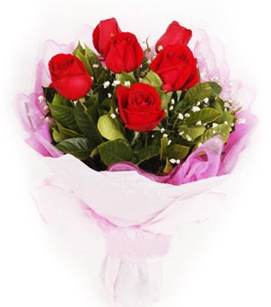 Bat�kent cicek , cicekci  k�rm�z� 6 adet g�lden buket