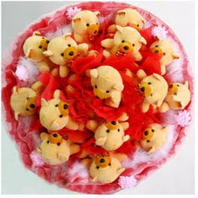 �aml�ca mahallesi �i�ek ma�azas�  15 li ay� buketi Teddy Bear Bouquet