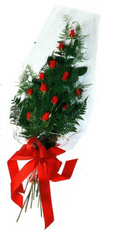 Bat�kent �i�ek g�nderme  11 adet kirmizi g�l saten kurdelali 