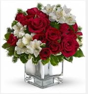11 adet k�rm�z� g�l ve beyaz k�r �i�ekleri Sincan �i�ek sipari�i 