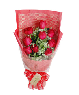 9 adet k�rm�z� g�lden g�rsel buket Yenimahalle �i�ek online �i�ek sipari�i 