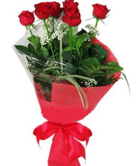 5 adet k�rm�z� g�lden buket Turgut �zel mahallesi hediye �i�ek yolla 