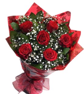 6 adet k�rm�z� g�lden buket U�ur mumcu mahallesi �i�ek sat��� 