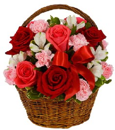 kaliteli taze ve ucuz �i�ekler  sepette g�ller ve k�r �i�ekleri