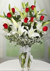 9 adet k�rm�z� g�l 3 dal kazablanka Bat�kent �i�ek g�nderme 