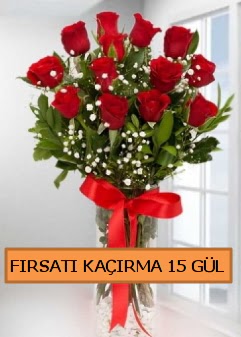  15 �thal k�rm�z� g�l b�y�k ba�l� orjinal Bat�kent yurti�i �i�ek sipari�i 