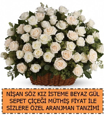 S�z ni�an k�z isteme �i�e�i 33 beyaz g�l Bat�kent �nternetten �i�ek sipari�i 