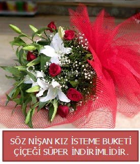 S�z ni�an k�z isteme buketi Macunk�y sevgilime hediye �i�ek 