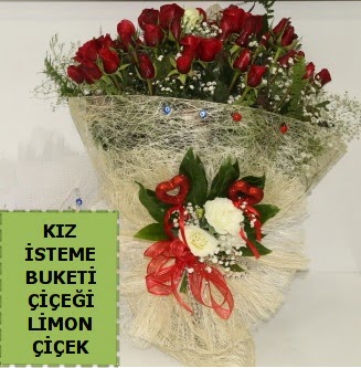 27 adet k�rm�z� g�lden k�z isteme buketi Demetevler Oran 14 �ubat sevgililer g�n� �i�ek 