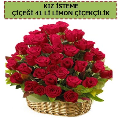 41 Adet g�l k�z isteme �i�e�i modeli Macunk�y sevgilime hediye �i�ek 