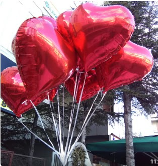 8 adet folyo kalp u�an balon Yenimahalle �i�ek online �i�ek sipari�i 