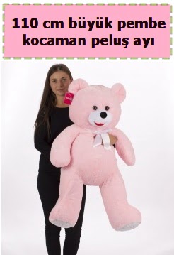110 cm b�y�k pembe kocaman pelu� ay� Bat�kent �nternetten �i�ek sipari�i 