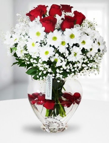 Kalp camda 7 g�l k�r �i�e�i s�per g�rsellik Bat�kent �i�ek g�nderme 