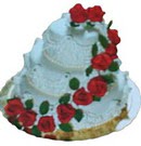 Yeni bat� mahallesi , �i�ek�i , �i�ek�ilik  3 katli g�llerle s�sl� pasta
