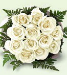 Bat�kent cicek , cicekci  12 adet beyaz g�l buket