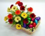Bat� sitesi mahallesi ucuz �i�ek g�nder  sepette gerbera �i�ekleri 