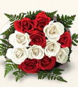 Eryaman mahallesi �i�ek�iler  10 adet kirmizi beyaz g�ller - anneler g�n� i�in ideal se�imdir -