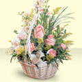 Sincan �i�ek sipari�i  sepette pembe g�ller