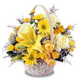sadece sari �i�ek sepeti  Bat�kent �nternetten �i�ek sipari�i 