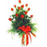 12 adet kirmizi g�lden buket  Bat�kent �i�ek g�nderme 