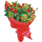 10 adet kirmizi g�l buketi Bat�kent �i�ek g�nderme 