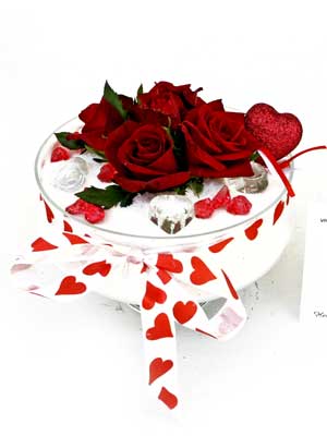 Fatih �i�ek sipari�i vermek  7 adet g�l cam i�inde ve s�slemeler ��k bir �i�ek
