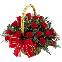 �vedik g�venli kaliteli h�zl� �i�ek  11 adet kirmizi essiz g�l sepeti - SEVENE �ZEL