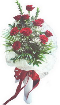 Urankent g�n� �i�ek yolla  10 adet kirmizi g�lden buket tanzimi �zel anlara