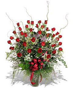 Bat�kent yurti�i �i�ek sipari�i  33 adet kirmizi g�l vazo i�erisinde