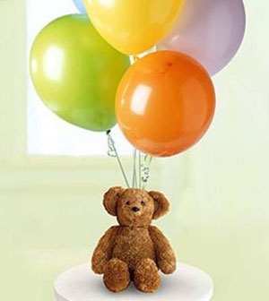 Kardelen mahallesi �i�ek g�nderme  15 adet karisik renkte u�an balon ayicik