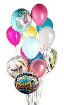 Kardelen mahallesi �i�ek g�nderme  g�rsel kaliteli 17 u�an balon buketi tanzimleri
