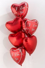 Etimesgut cicekciler , cicek siparisi  6 adet kirmizi folyo kalp u�an balon buketi