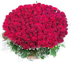 Bat�kent �i�ek servisi , �i�ek�i adresleri  100 adet k�rm�z� g�lden g�rsel buket