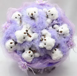 Demetevler �i�ek sipari�i  9 lu ay� buketi Teddy Bear Bouquet