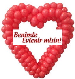 Benimle evlenirmisin kalp balon s�s�