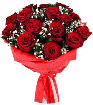 K�z isteme �i�e�i buketi 17 adet k�rm�z� g�l Macunk�y sevgilime hediye �i�ek 
