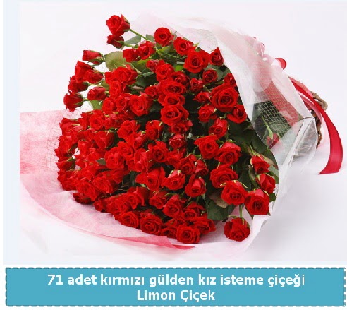41 adet k�rm�z� g�l k�z isteme buketi Macunk�y sevgilime hediye �i�ek 
