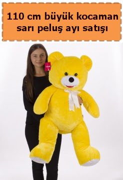 110 cm b�y�k sar� kocaman pelu� ay� Bat�kent �i�ek g�nderme 