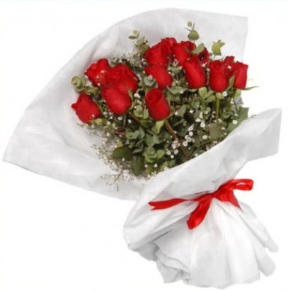 9 adet k�rm�z� g�l buketi Demetevler �i�ek sipari�i 